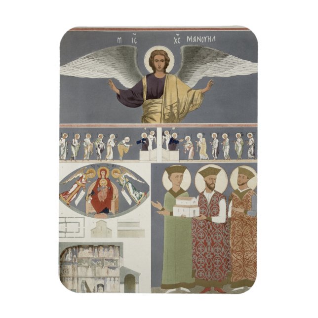 Ímã Frescos da Igreja Ortodoxa de Nekrsi perto (Vertical)