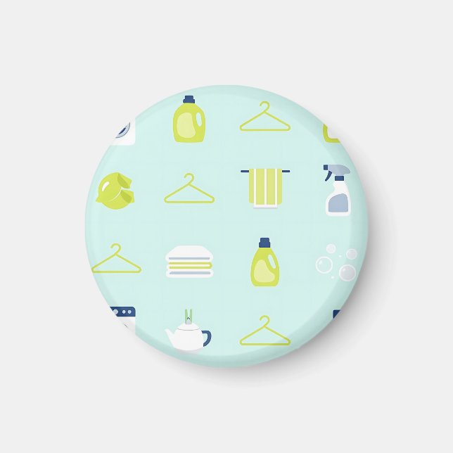 Imã Fresh Laundry Day Pattern (Frente)