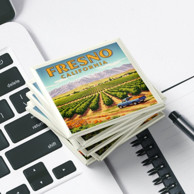 Imã Fresno Califórnia Vintage (Criador carregado)