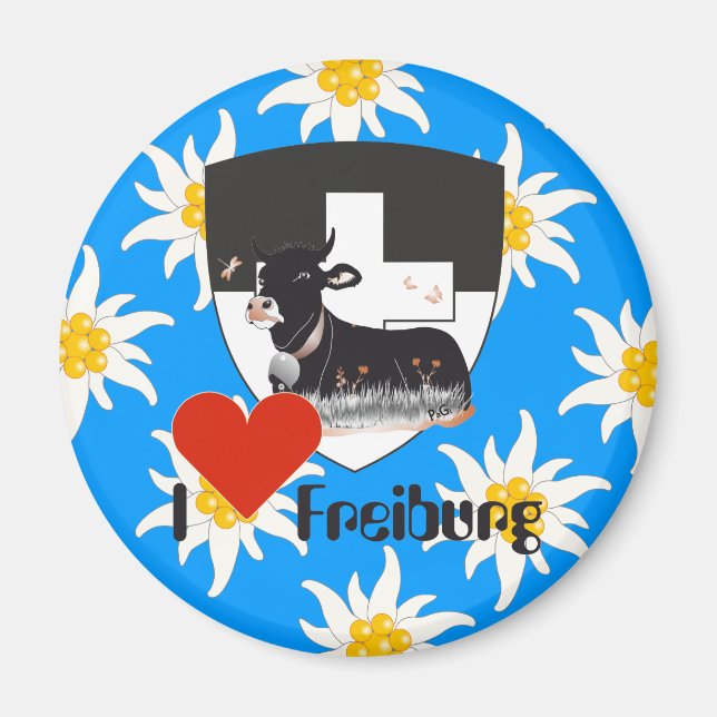 Imã Friburgo Schweiz Suisse Magnete (Frente)