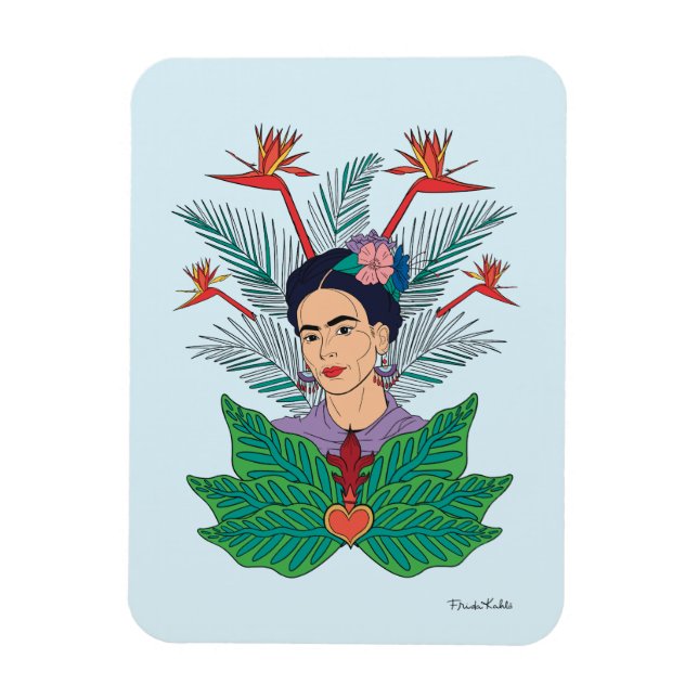 Ímã Frida Kahlo | Aves do paraíso (Vertical)