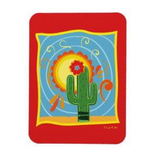 Ímã Frida Kahlo Cactus Graphic