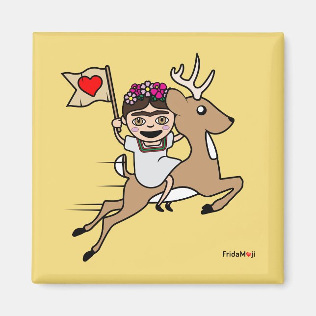 Imã Frida Kahlo | FridaMoji - Reindeer (Frente)