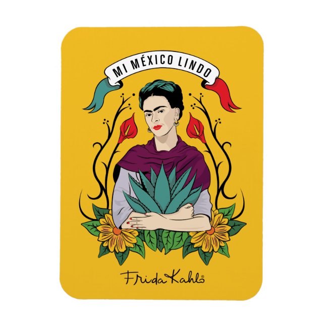 Ímã Frida Kahlo | Mi Mexico Lindo (Vertical)