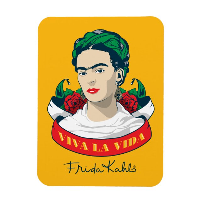 Ímã Frida Kahlo | Viva la Vida (Vertical)