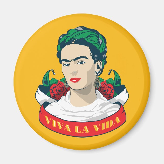 Imã Frida Kahlo | Viva la Vida (Frente)