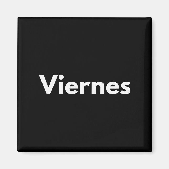 Imã Friday Days Of The Week Español Spanish Language  (Frente)