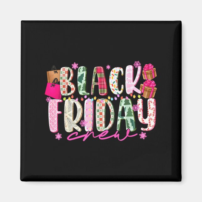 Imã Friday Shopng Crew Christmas Lights Black Shopng F (Frente)