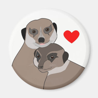 Imã Fridge-Magnet "Meerkats in Love"