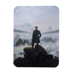 Ímã Friedrich's Wanderer acima do mar de nevoeiro