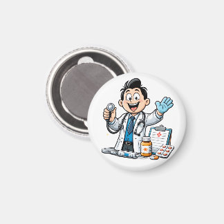 Imã Friendly Doctor Mascot Medical Cartoon Design