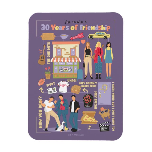 Ímã FRIENDS™ | 30 Anos de Amizade (Vertical)