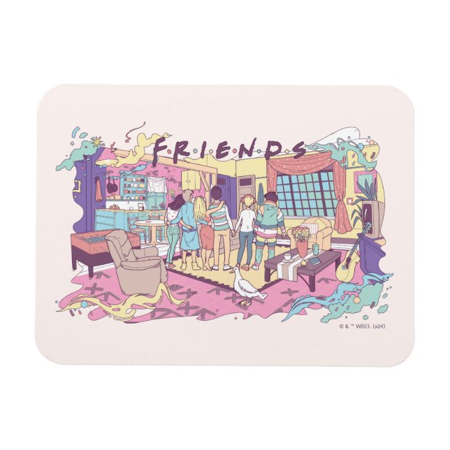 Ímã FRIENDS™ | Apartamento Cartoon (Horizontal)