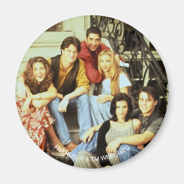 Imã FRIENDS™ | Elenco Sentado no Degrau (Frente)