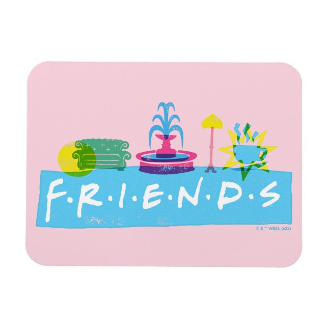 Ímã FRIENDS™ | Logotipo com Ícones (Horizontal)