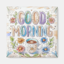 Imã Frigorifico de Bom Dia, Colorido