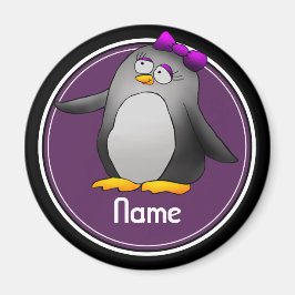 Imã Frigorífico Magnet, Name Modelo, Cute Penguin