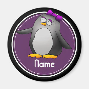 Imã Frigorífico Magnet, Name Modelo, Cute Penguin