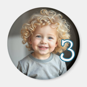Imã Frigorífico Personalizado de Foto e Idade