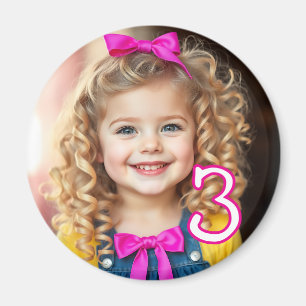 Imã Frigorífico Personalizado de Foto e Idade