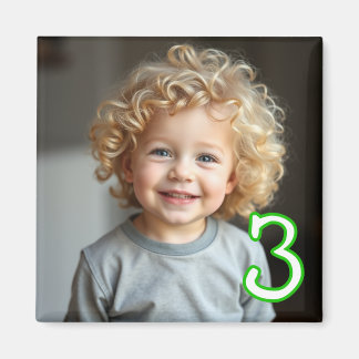Imã Frigorífico Personalizado de Foto e Idade