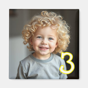 Imã Frigorífico Personalizado de Foto e Idade