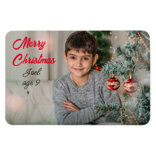 Ímã Frigorífico Personalizar Fotografia no Natal 4x6