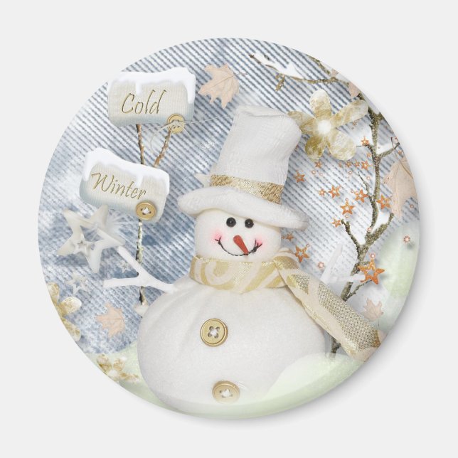 Imã Frio Winter Snowman (Frente)