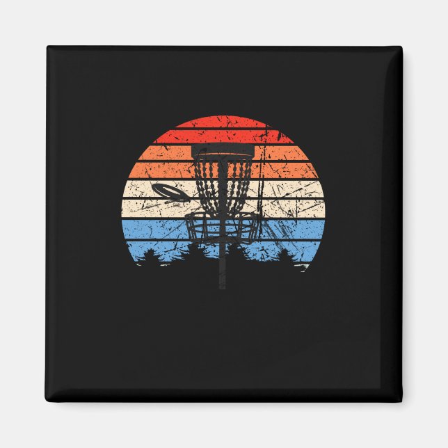 Imã Frisbee Golfe Disco Golfe Retro (Frente)