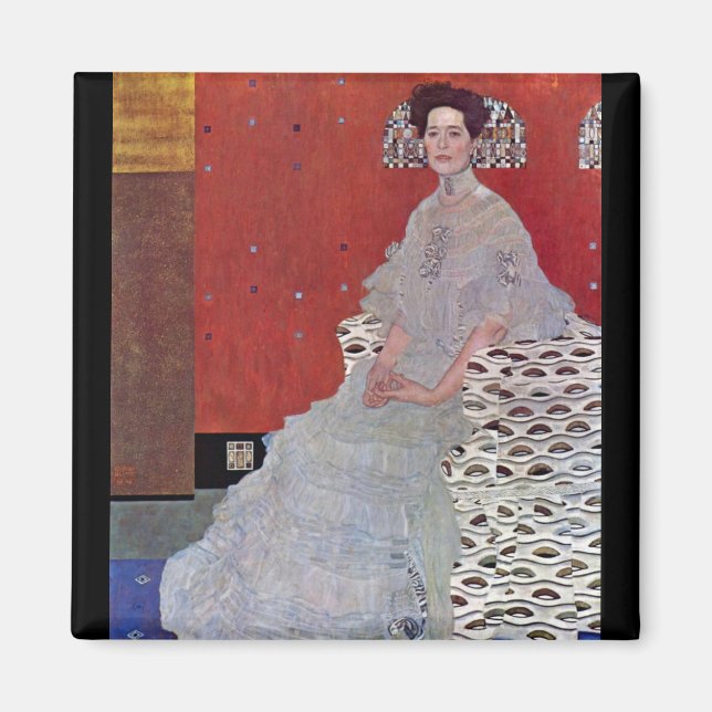 Imã Fritza Reidler Klimt por Gustav Klimt (Frente)