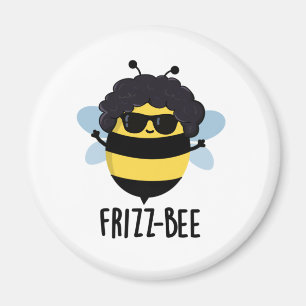 Imã Frizz-Bee Engraçado Afro Bee Pun