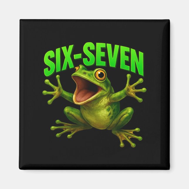 Imã Frog 67 Meme Six Seven Funny Gen Alpha  (Frente)