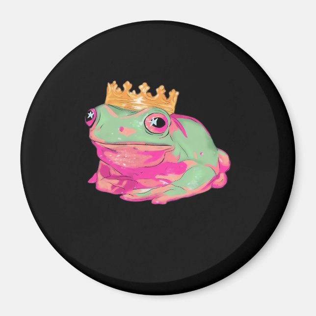 Imã Frog King Funky Meme Classic Style (Frente)