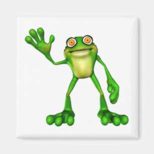 Imã Froggie, o Sapo de acenar o desenho animado