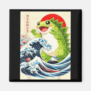 Imã Frogzilla Sapo Arte Japonesa Engraçado Anime Para
