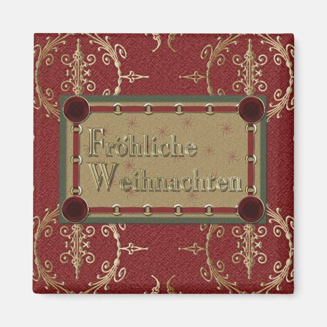 Imã Frohliche Weihnachten Magnet (Frente)