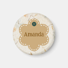 Imã Fronteira marrom-fria-doce e fofinha personalizada