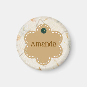 Imã Fronteira marrom-fria-doce e fofinha personalizada