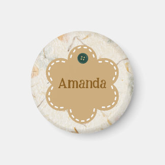 Imã Fronteira marrom-fria-doce e fofinha personalizada