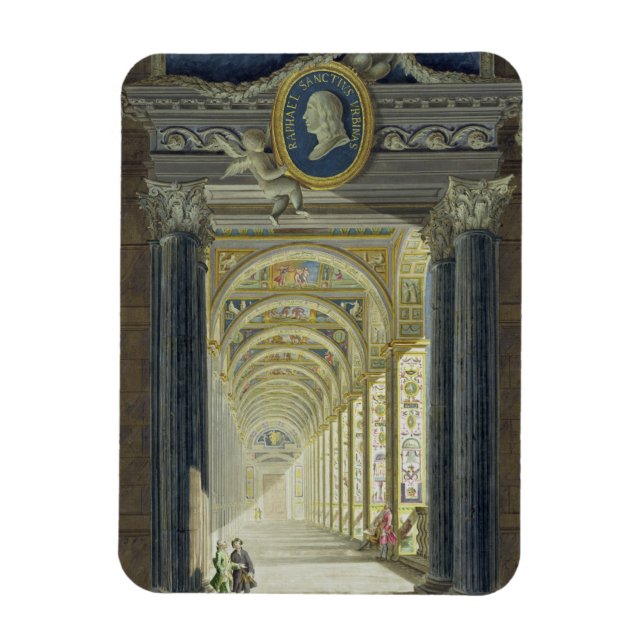 Ímã Frontispício com retrato de medalhão de Raphael (Vertical)