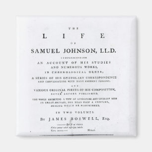 Imã Frontispício, 'da vida de Samuel Johnson
