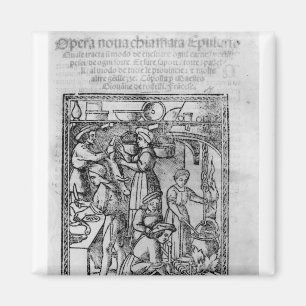Imã Frontispiece a um livro italiano do cozinheiro