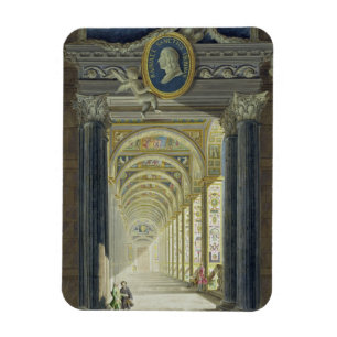 Ímã Frontispiece com um retrato do medalhão de Raphae