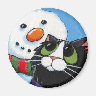 Imã Frosty and Sox - Magnet Gato e Snowman