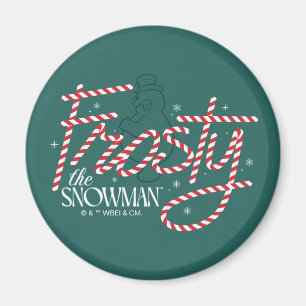 Imã Frosty the Snowman Candy Cane Logo