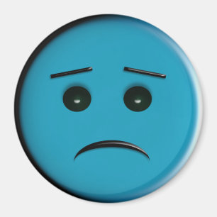 Imã Frowny Face2 - Azul