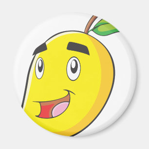 Imã Fruta amarela feliz da manga
