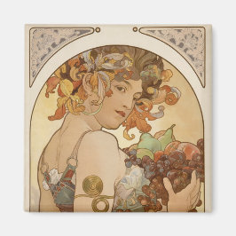 Imã Fruta (Art Nouveau) (Retrato feminino) (Frutas)