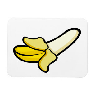 Ímã Fruta Banana Descascada Cartoon