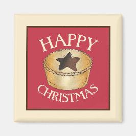 Imã FRUTA britânica Mince Pie Feliz Natal